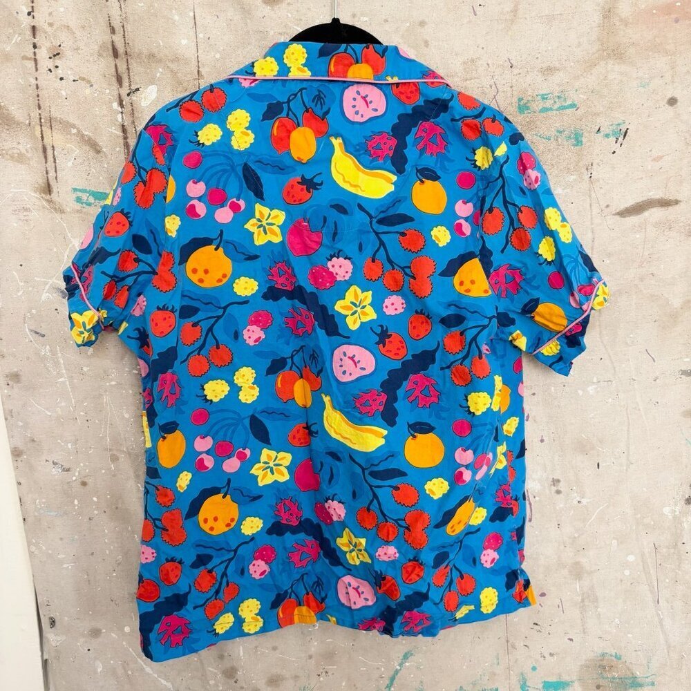 Printfresh Smoothie Time Short Sleeve Pajama Set, Tropical Blue - Picture 5 of 8